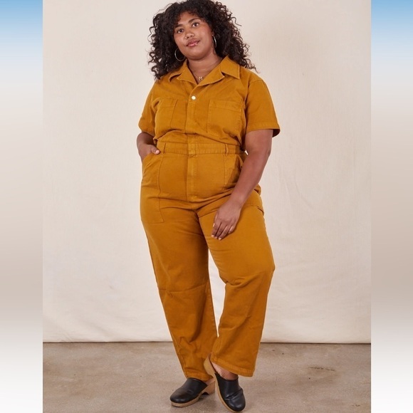 Big Bud Press Short-Sleeve Jumpsuit 4XL spicy mustard - Picture 2 of 13